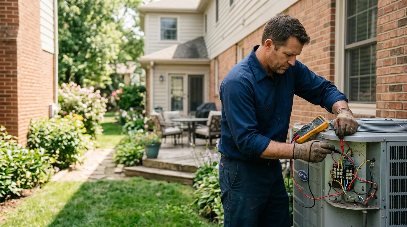 HVAC technician working near Zieglerville, PA
